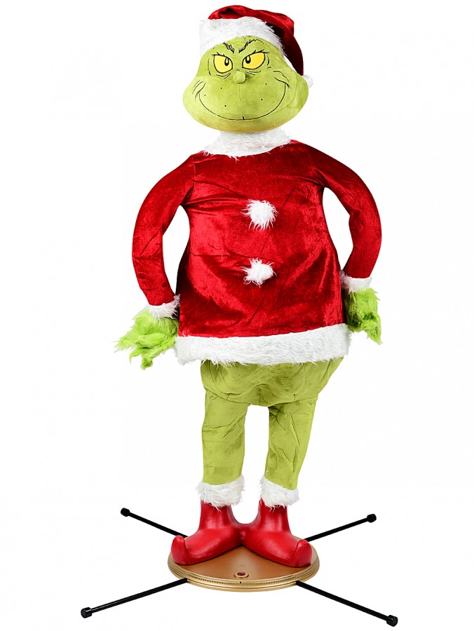 Mr Grinch Life Size Hip Swinging, Talking & Singing Christmas Animation - 1.7m