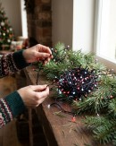300 Red & Cool White LED String Fairy Lights 8 Function | 15m