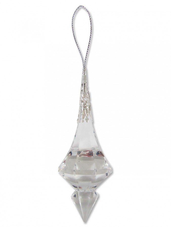 Crystal Look Diamond Shape Drop Icicles - 3 x 18cm