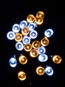 500 Warm & Cool White LED Concave Bulb Christmas Fairy String Lights - 25m