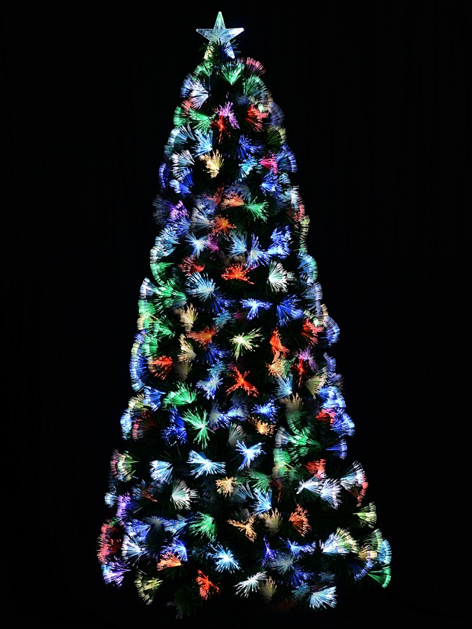 Vivid Multi Colour Dynamic LED Fibre Optic Christmas Tree With 185 Tips - 1.5m