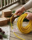 20m Yellow Sansai Heavy Duty Outdoor Extension Cord | 10A High Vis Lead