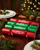 50x Red & Green Foil Merry Christmas Bon Bons (Crackers) | 29cm