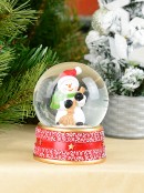 85mm Snowman Sweeper Mini Waterball Snow Globe Ornament