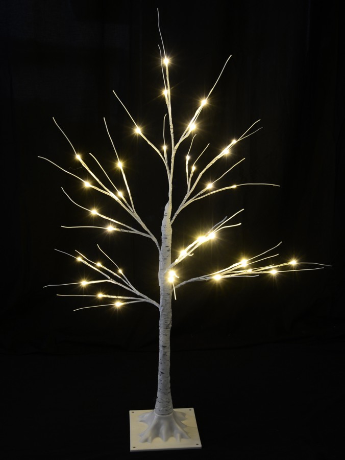 Neutral White LED Twig Branch 3D Christmas Birch Tree - 90cm