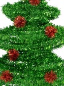 Metallic Tinsel Christmas Tree Hanging Decoration - 52cm