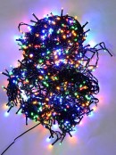 1000 Multi Colour LED Concave Bulb Christmas Fairy String Lights - 50m