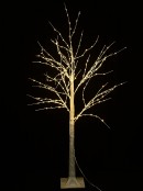 Neutral White LED On White Branch 3D Outdoor Christmas Birch Tree - 1.2m