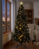 1.8m Radiant Glow Fir Warm White LED & Fibre Optic Christmas Tree | 200 Tips