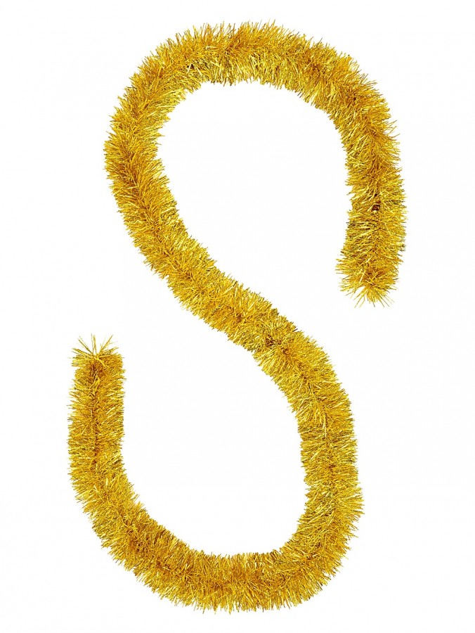 Classic 5ply Gold Metallic Spruce Christmas Tinsel Garland | 2m x 80mm