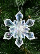 Iridescent Sectored Plates Snowflake Christmas Tree Hanging Decoration - 10cm