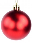 Red Assorted Shiny, Matte, Glitter & Pearl Christmas Baubles - 35 x 60mm