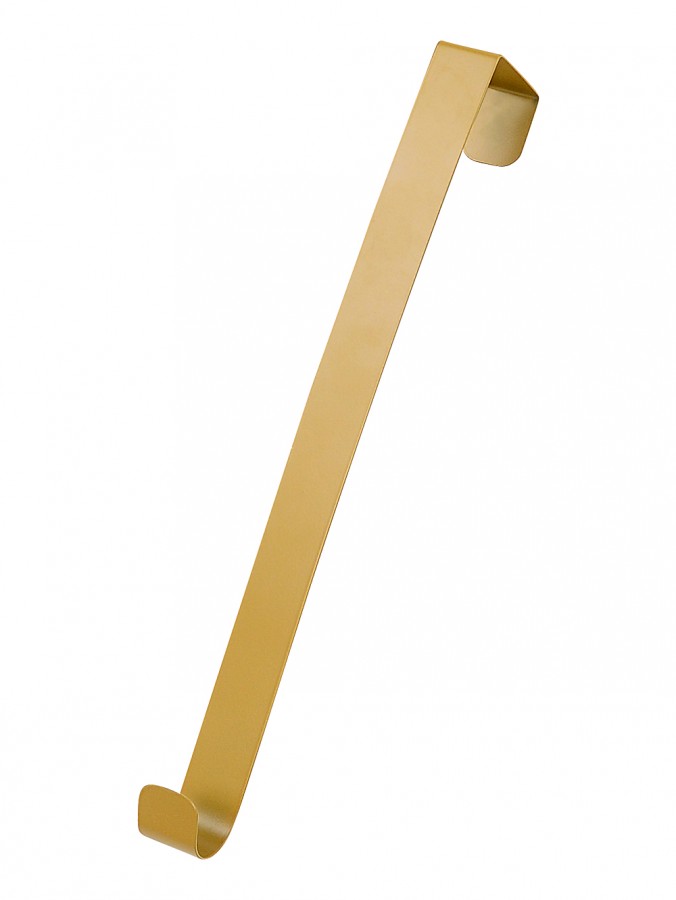 Matte Gold Metal Front Door Wreath Hanger | Heavy Duty Over The Door Hook