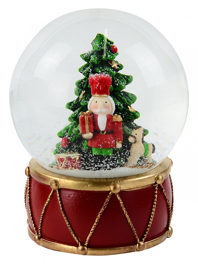 16cm Nutcracker & Christmas Tree Waterball Christmas Snow Globe