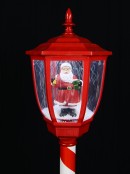 Santa Snow Globe & Wreath Indoor Christmas Music Lamp Post - 1.5m