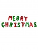 4m Merry Christmas Festive Balloon Letter Bunting