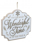 It's The Most Wonderful Time Of The Year Wooden Plaque Sign | 34cm