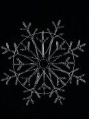 84cm Snowflake With Blue & Cool White LED Rope Light Display