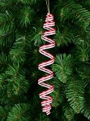 28cm Red & White Spiral Ribbon Candy Christmas Tree Ornament