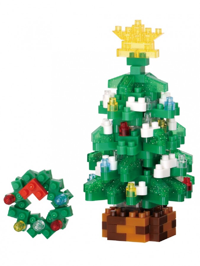 Nanoblocks Christmas Tree & Wreath Christmas Toy - NBC_369 200 Piece