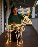 1.1m Outdoor 3D Moving Head Standing Reindeer LED Rope Light Display