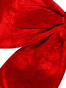 Large Red Velour Moulded Craft Bow Display Decoration - 45cm