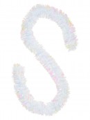 Premium 8ply White Iridescent Thick & Thin Christmas Tinsel | 2.7m x 12cm