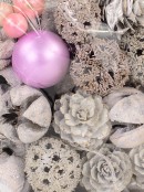 Soft Pink & White Theme Pine Cones, Seeds & Cross Fruits Decoration Mix - 100g