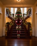 1m Red & Green Heritage Stripe Large Display Multi Ball Finial