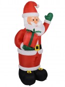 Classic Santa Waving With Gift Illuminated Christmas Inflatable Display - 1.9m