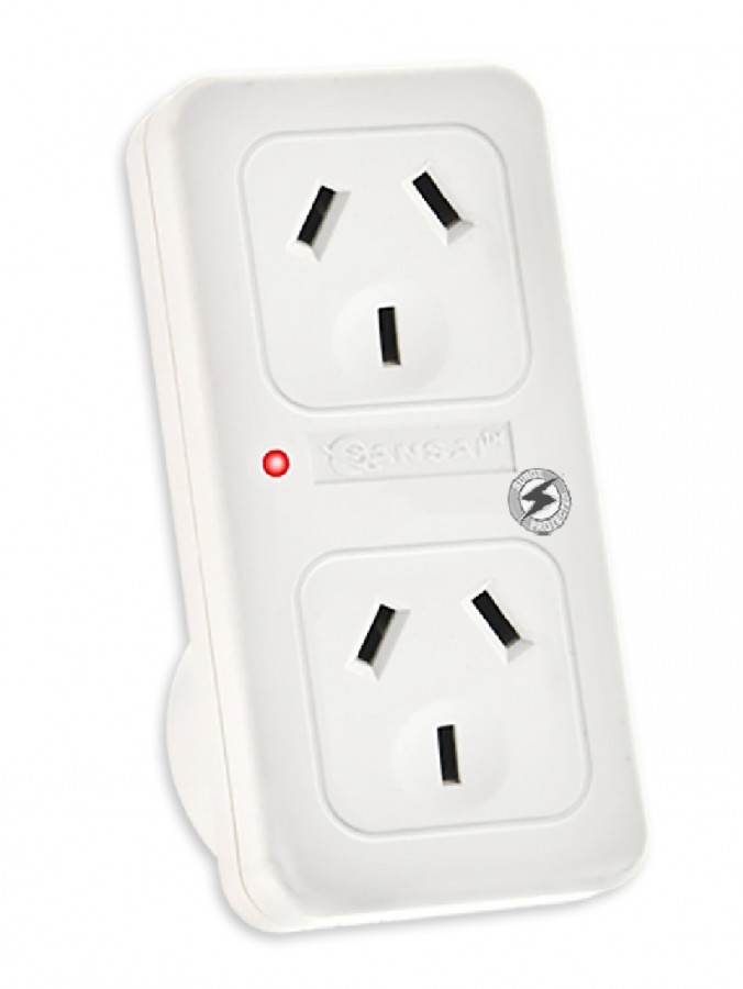 Sansai Double Adapter With Surge Protection