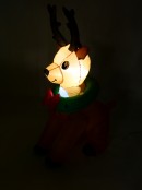 Sitting Buck Deer With Wreath Around His Neck Illuminated Inflatable - 1.2m