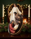 Angel Of Nativity & Holy Family Embossed Resin Ornament | 19cm