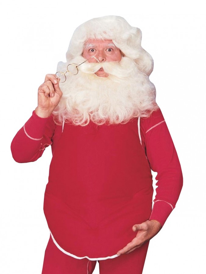 Red Santa Stuffable Novelty Costume Belly - One Size Fits Most