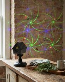 Red Green & Blue Multi Pattern LED Christmas Garden Laser Light | 17m x 15m