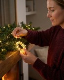 100 Warm White Seed LED String Fairy Battery Lights With Static & Flash | 10m