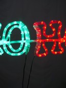 Red & Green Ho Ho Ho LED Rope Light Silhouette - 85cm