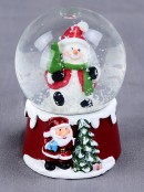 Mini Snowman Christmas Waterball Snow Globe Ornament - 65mm