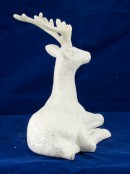 Sitting Glittered Reindeer Ornament - 20cm