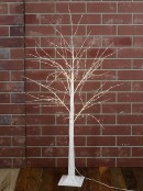 Neutral White LED On White Branch 3D Outdoor Christmas Birch Tree - 1.2m