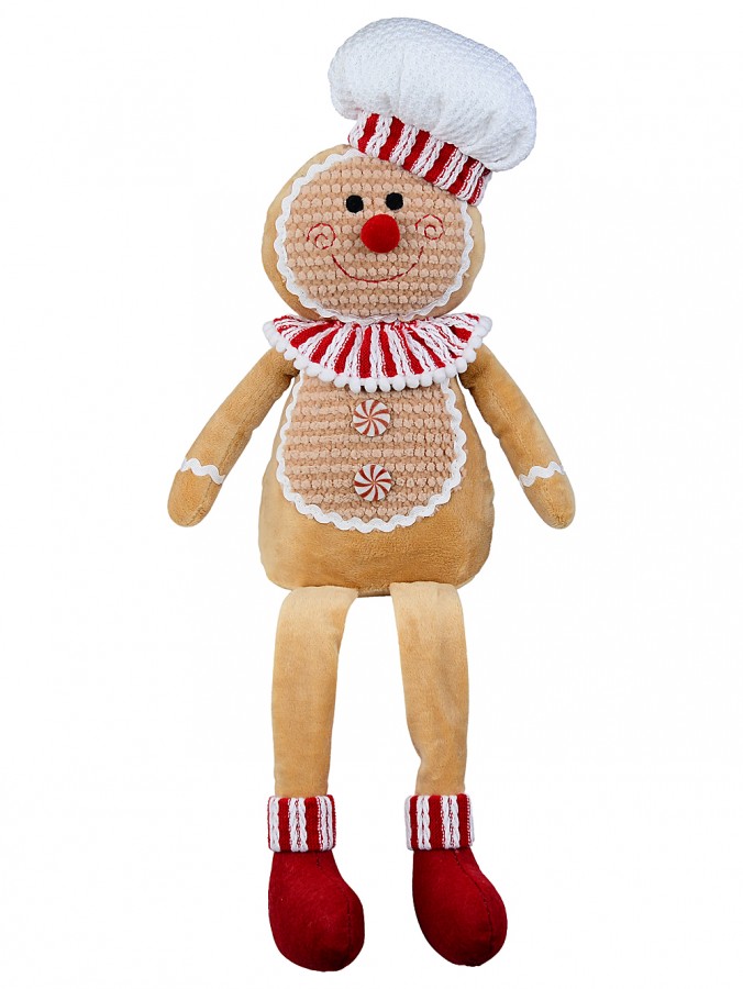 Dangling Leg Gingerbread Man | 50cm Soft Kitchen Chef Plush Toy