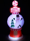 Snowman Candy Dispenser With Disco Lights Christmas Inflatable Display - 2.4m