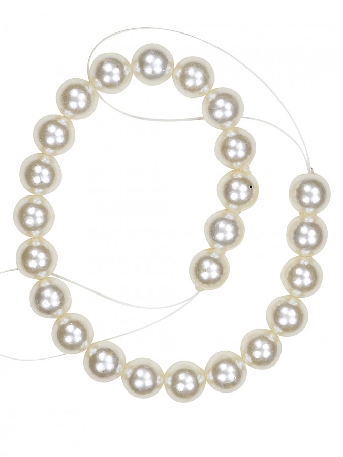 Whimsical Pearlescent White Signature Bead Garland | 47cm