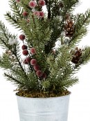 Pine Tips, Berries & Pinecones Tabletop Christmas Tree With 37 Tips - 40cm