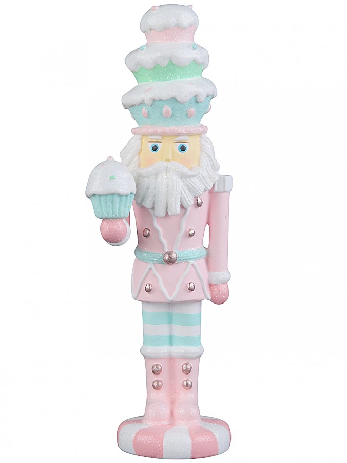 25cm Christmas Sweets & Cupcakes Santa Resin Figurine Ornament