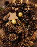 Natural Gold Pinecone, Star & Bauble Mix | 300g