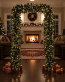 2.4m Balsam Fir Hedge Look Christmas Archway | 1200 Tips & Metal Frame
