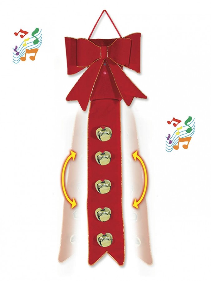 Jingle Bells Ribbon Greeter Animation - 55cm