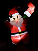 Hanging Upside Santa With Sock Illuminated Christmas Inflatable Display - 1.1m