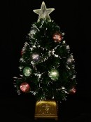 Multi Colour Fibre Optic Christmas Tree With 12 Baubles & 60 Tips - 66cm